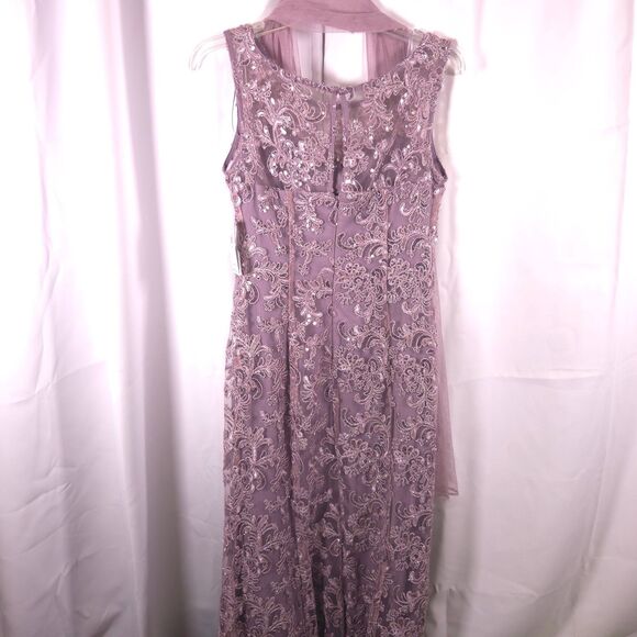 NWT Alex Evenings Womens 6P Long Sleeveless Mother of The Bride Dress w/ Shawl - Picture 4 of 9